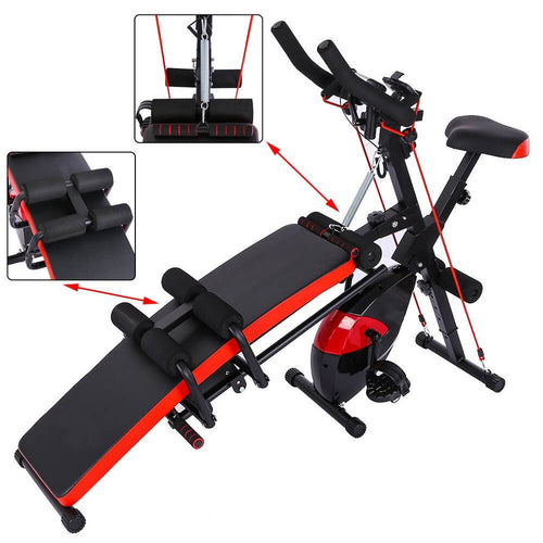 Appareil de fitness multifonction avec vélo et abdominaux
